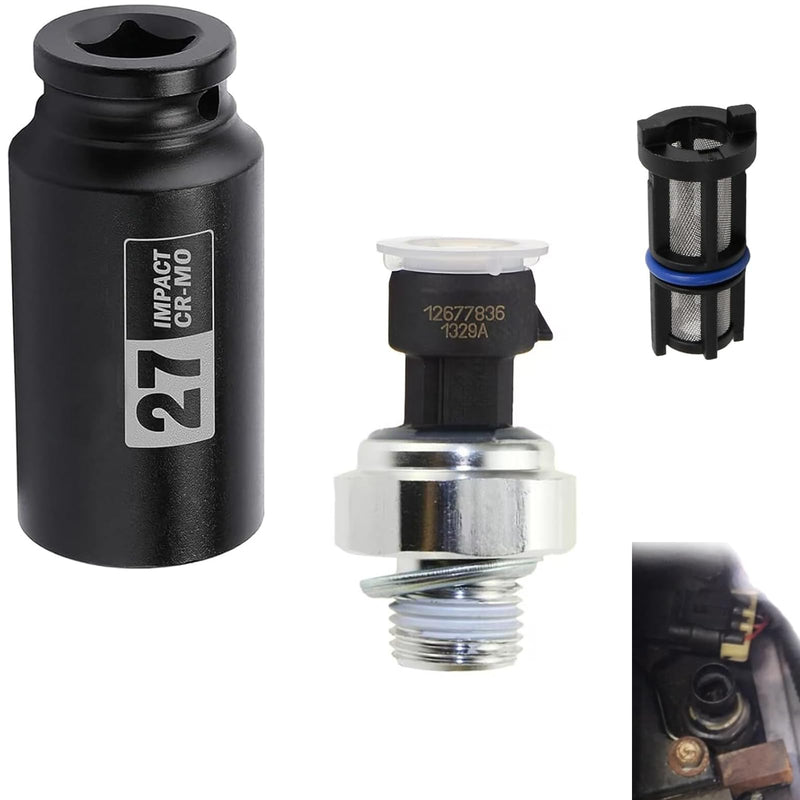 12677836 Oil Pressure Sensor for Chevy Silverado 1500 2500 3500,Express,Corvette,Suburban Avalanche Impala Tahoe, for GMC Sierra,Savana,Yukon,Envoy 2002-2008 12677836 Oil Pressure Sensor