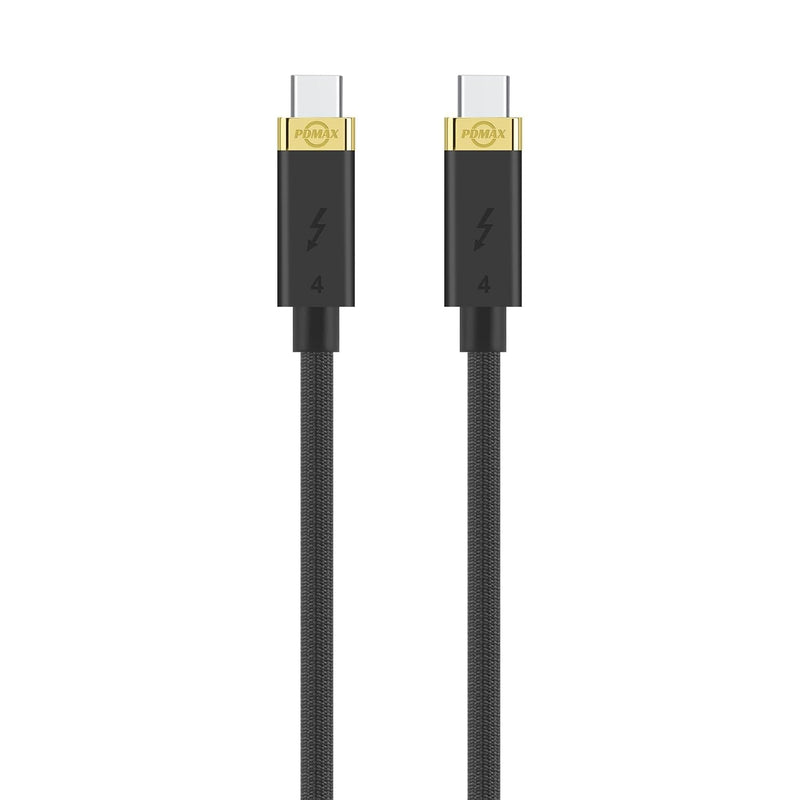 Thunderbolt 4 Compatible USB-C Cable - 240W Charging, 40Gbps Data & Video Transfer, Supports 8K Resolution, Ideal for MacBook Pro, Docking Stations, USB 4 & 3 Devices Golden Interface 2.6FT