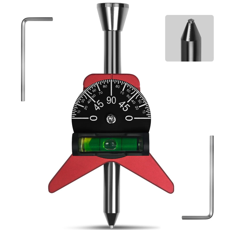 Upgraded Pipe Center Finder Tungsten Punch,Portable Pipefitter Tools with Ultra-High Hardness Punch,2.75" Y-Shape W/Adjustable Dial Bubble Protractor Measure Pipe Diameter From 1.5" To 6" Diameter