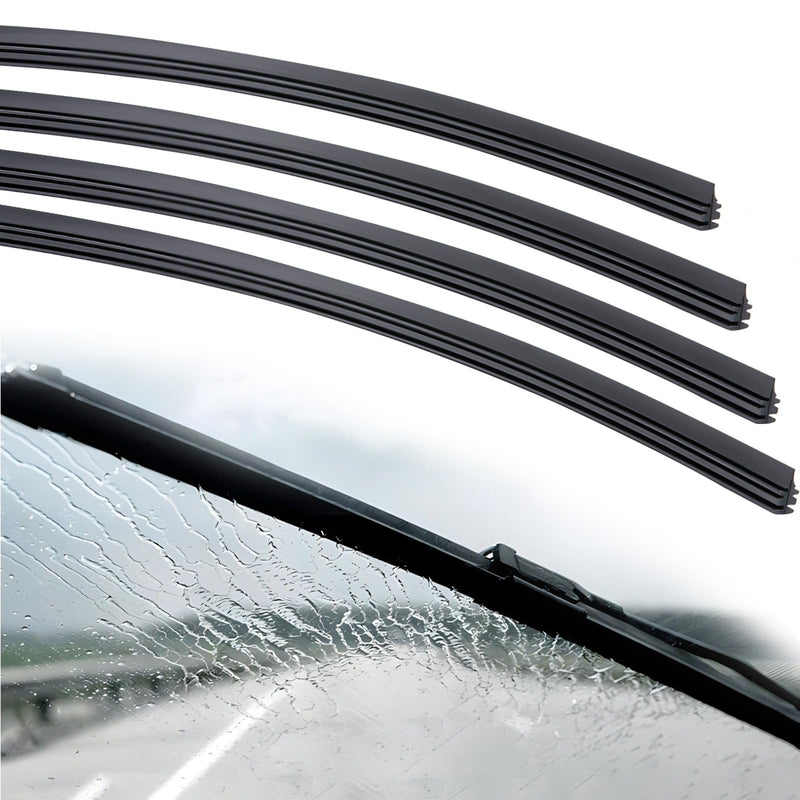 4Pcs Wiper Blade Refill, 28 inch DIY Adjustable Universal Replacement Wiper Blade Refill Replacement for Front and Rear Windshield Wiper Baldes Rubber Strip for Car, Truck, SUV