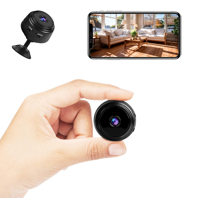 2K Mini WiFi Camera - Indoor Security Camera with Video Live Feed, Motion Detection Night Vision, No SD Card Included, Baby/Pet Monitor A9 (A9)