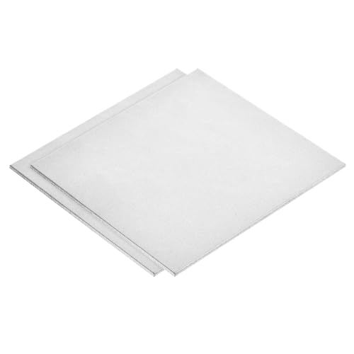 uxcell 2Pcs GR1 Titanium Plate Sheet, 100x100x2mm Titanium Alloy Metal Sheet for Industrial Machinery Metalworking (4"x4"x0.08") 4"x4"x0.08" 2