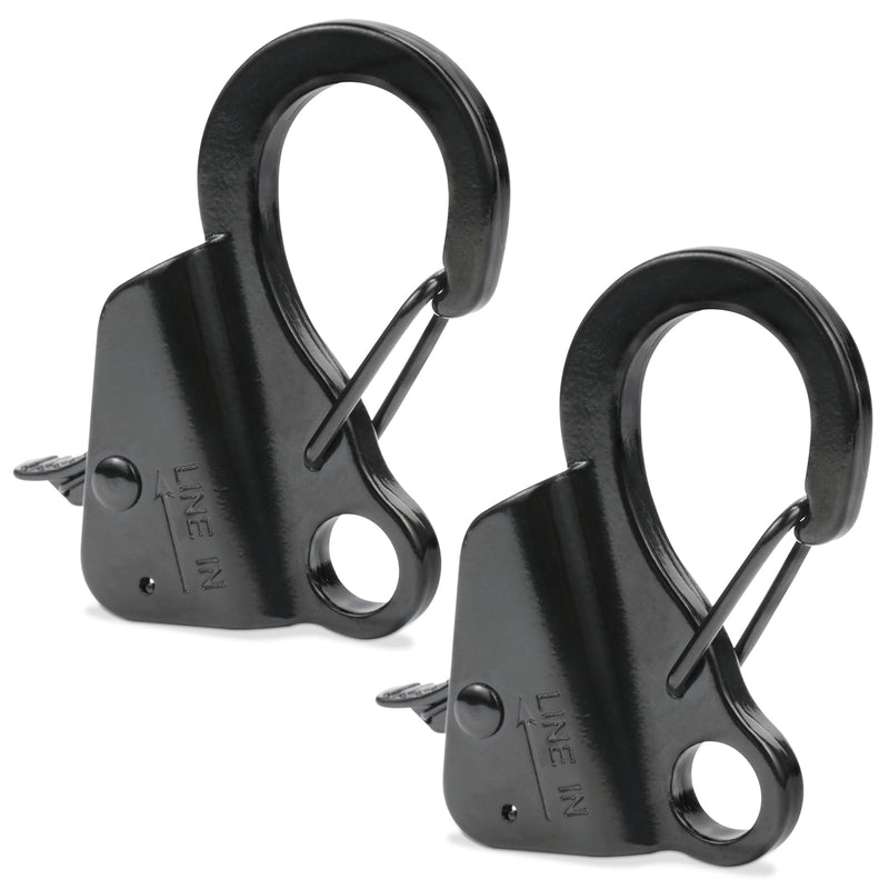 Leero 2PCS/4PCS Stainless Steel Anchor Hook, Load Capacity 8,000 lbs Boat Anchor Hook, Boat Anchor Hook Clip for 3/8“ - 5/8” Boat Anchor Rope with Quick Release for Small Boat Pontoons and Kayaks 2 Pack