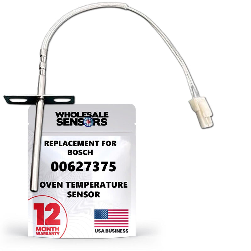 Replacement for Bosch 00627375 Gas Range Oven Temperature Sensor Probe, 12 Month Warranty & USA Product Support