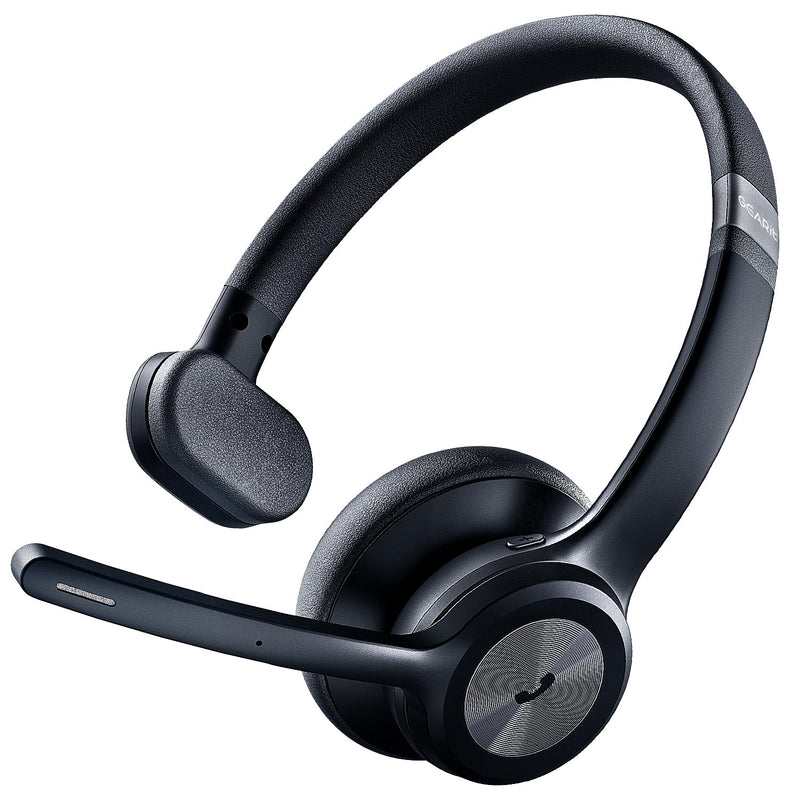 GEARit Wireless Bluetooth Headset with Mic - 35 Hrs Talk Time - for Trucker, w/Noise Cancelling Microphone & Mute Button - Easy to Set Up Wireless for Work, Phone Calls, Homes, Offices MONO Headset w/ 35 Hrs Talk Time Black