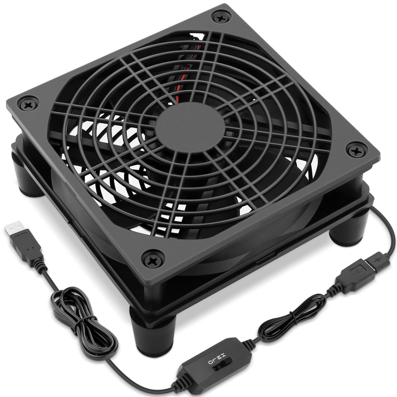USB 120mm Computer Cooling Fan 5v 3 Speed Controller Quiet Cooling for Router Xbox PlayStation Receiver DVR T-Mobile 5G Home Internet Gateway Modem Mini PC 120mm USB 5v