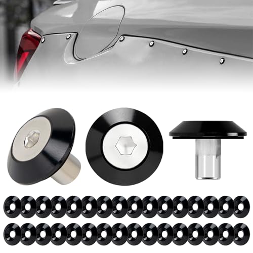 M6 18mm OD Aluminum Tapered Fender Washer (Black)