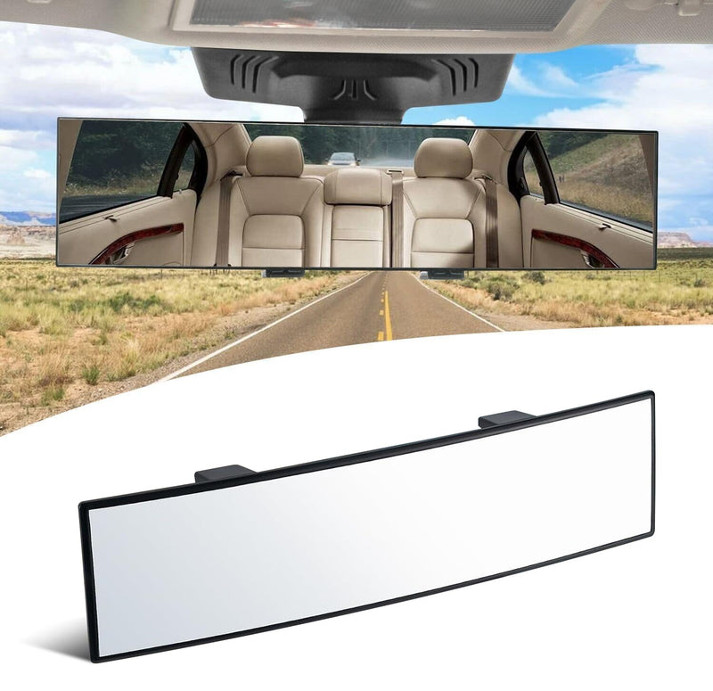 SINGARO Interior Rearview Mirrors, Universal Panoramic Car Rear View Mirror Accessories, Wide Angle Reduce Blind Spot Effectively for Car, Jeep, Truck, Motorcycle, Tractor, ARB, ATV, SUV, RV Basic version