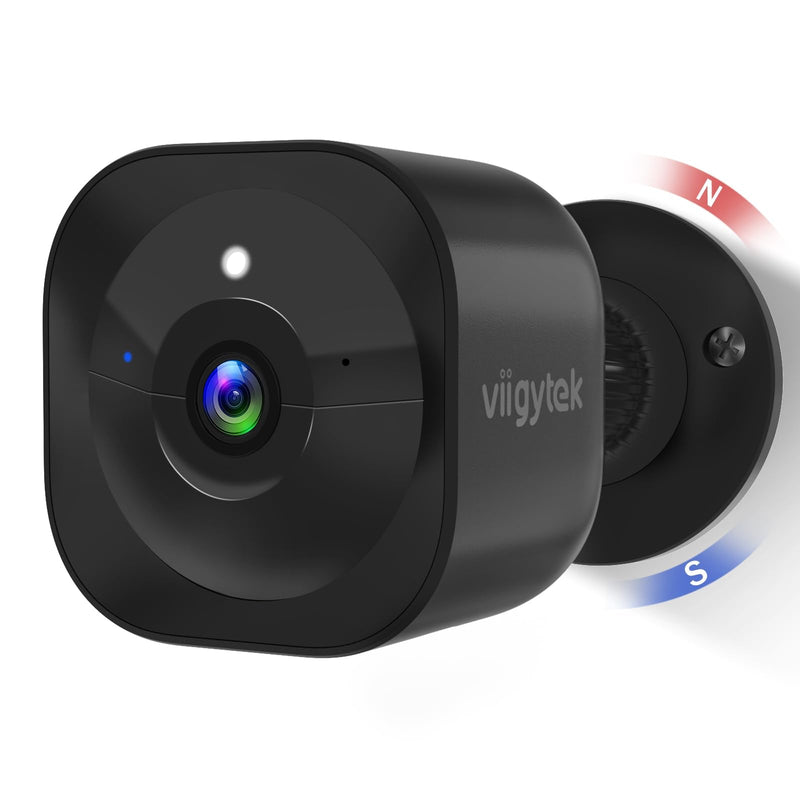 Security Cameras Wireless Outdoor, WiFi 2K Battery Powered Security Camera, AI Motion Detection, Color Night Vision, 2-Way Talk, Waterproof, Compatible with Alexa (Black) Black