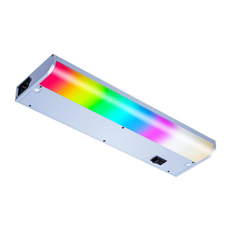 LED Under Cabinet Lighting Hardwired,White and RGB Multi Colored Smart Cabinet Lights with Remote App, Alexa and Google Compatible WiFi Blutooth Wireless Undermount Lamp for Kitchen 12 Inch