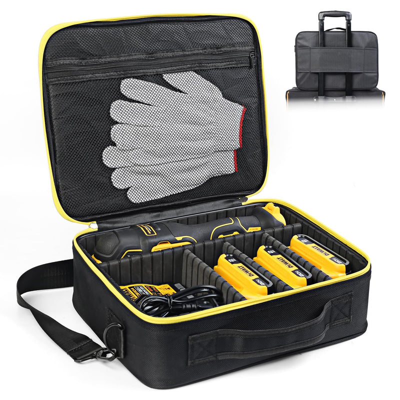 Luxtude Hard Tool Case for DEWALT 20V MAX XR Oscillating Multi-Tool DCS354B/ DCS356B, Portable Storage Cases Carrying Holder Organizer for DEWALT 20V MAX XR Battery & Charger (Case Only)