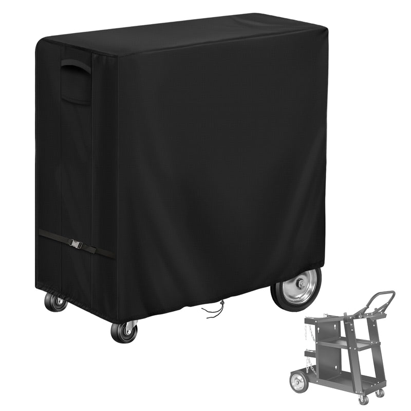 Welding Cart Cover, 37inch Waterproof Welder Cart Cover for Rolling TIG MIG Welding Cart and Air Cutting Machine Cart, Black-37”L x 18”W x 40”H Large