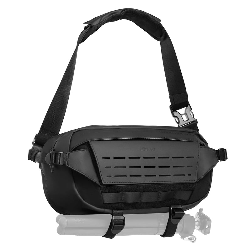 ULANZI 9L Camera Sling Bag, Water-Resistant Camera Case with Tripod Holder | DSLR/SLR/Mirrorless Camera Bags Crossbody for Photographers Video Photo Live Pov Vlog Photography Accessories- Black Black 9L