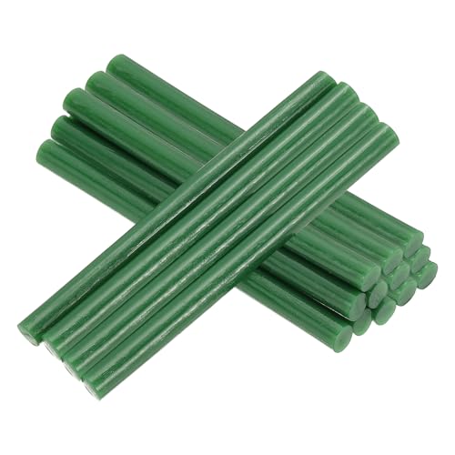 PATIKIL 4x0.27 Inch Hot Glue Sticks, 16 Pcs Hot Glue Gun Sticks Mini Hot Melt Adhesive Glue Stick for DIY Art Craft Repairs Festival Decoration, Dark Green