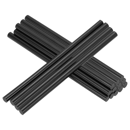 PATIKIL 6x0.27 Inch High Viscosity Hot Glue Sticks, 16 Pcs Hot Glue Gun Sticks Mini Hot Melt Adhesive Glue Stick for DIY Art Craft Repairs Festival Decoration, Black