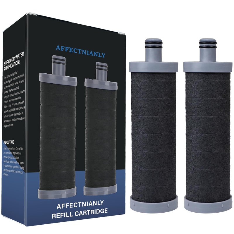 Carbon Shower filter cartridge 2PCS Compatible with Shower Filter System,Reduces chlorine, heavy metals, and other impurities to help alleviate dry skin and dry hair