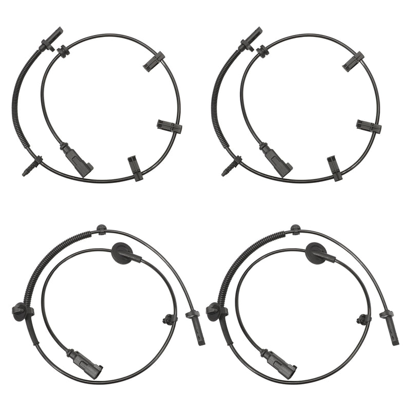 4Pcs ABS Wheel Speed Sensor Compatible with Traverse 2009-2017, Enclave 2008-2017, Acadia 2007-2016, Saturn Outlook 2007-2010, Front Rear Left and Right ABS Sensor, 22739727, 22739728