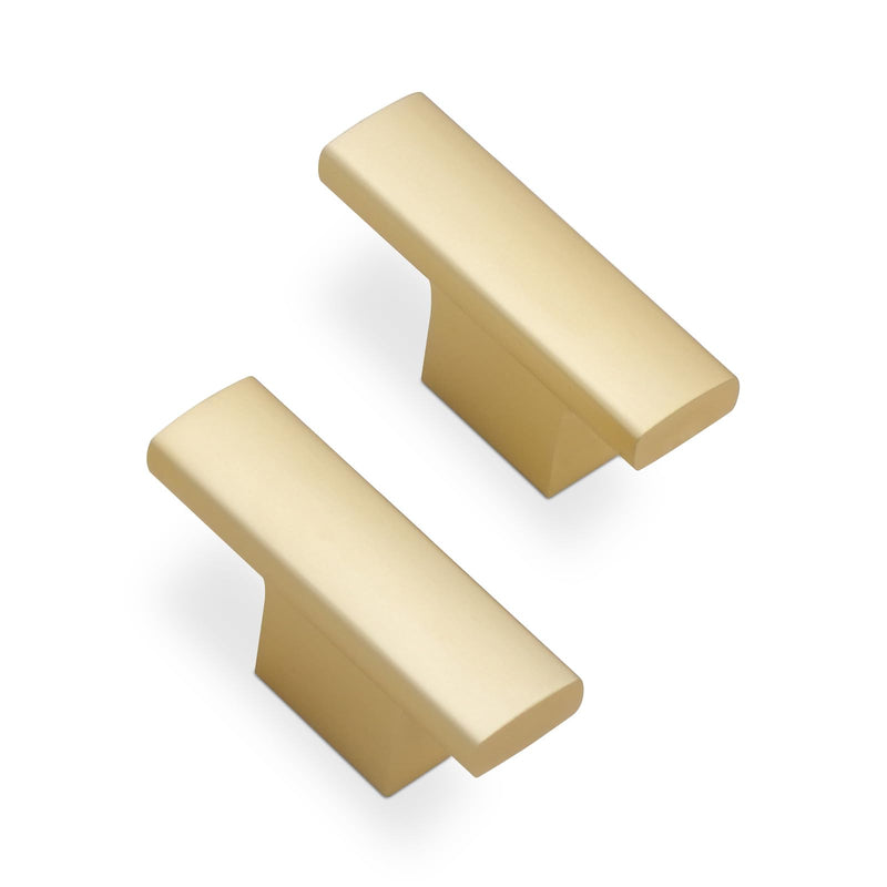 10 Pack Kitchen Cabinet Knobs Brushed Gold Cabinet Knobs Drawer Knobs Solid Kitchen Hardware Single Hole Knob 10