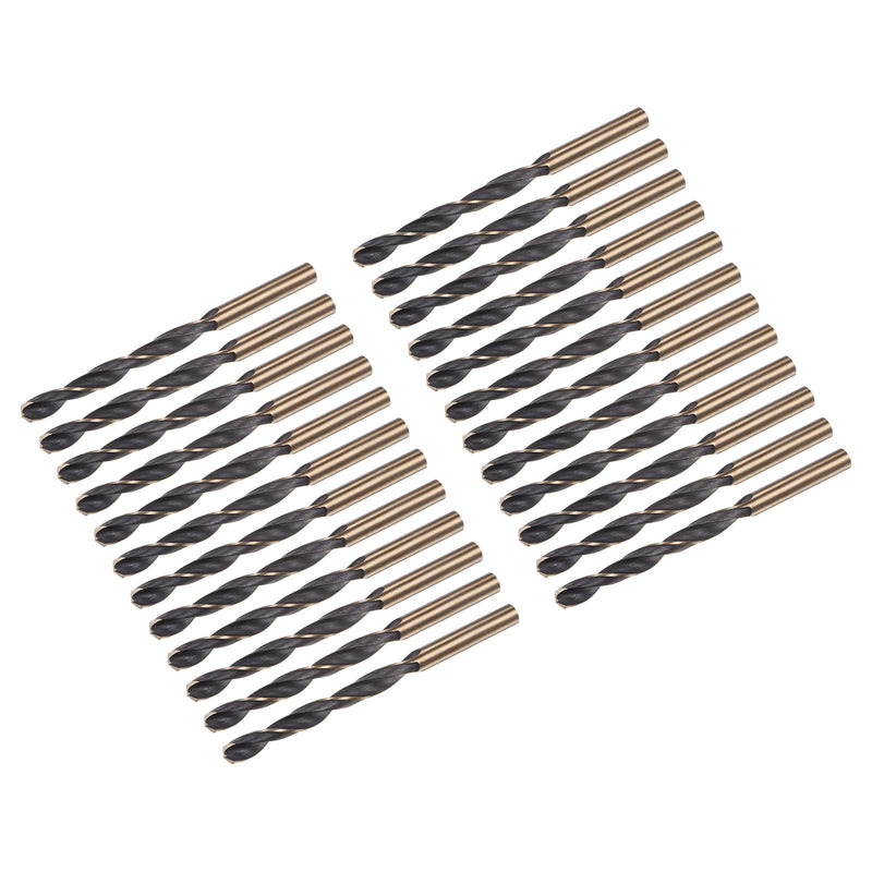 uxcell 24pcs Jobber Drill Bits 7.5mm (0.295") Black Nitride & Gold Titanium Coated M2 High Speed Steel (HSS) Twist Drill Bits for Stainless Steel Aluminum Alloy Metal 24