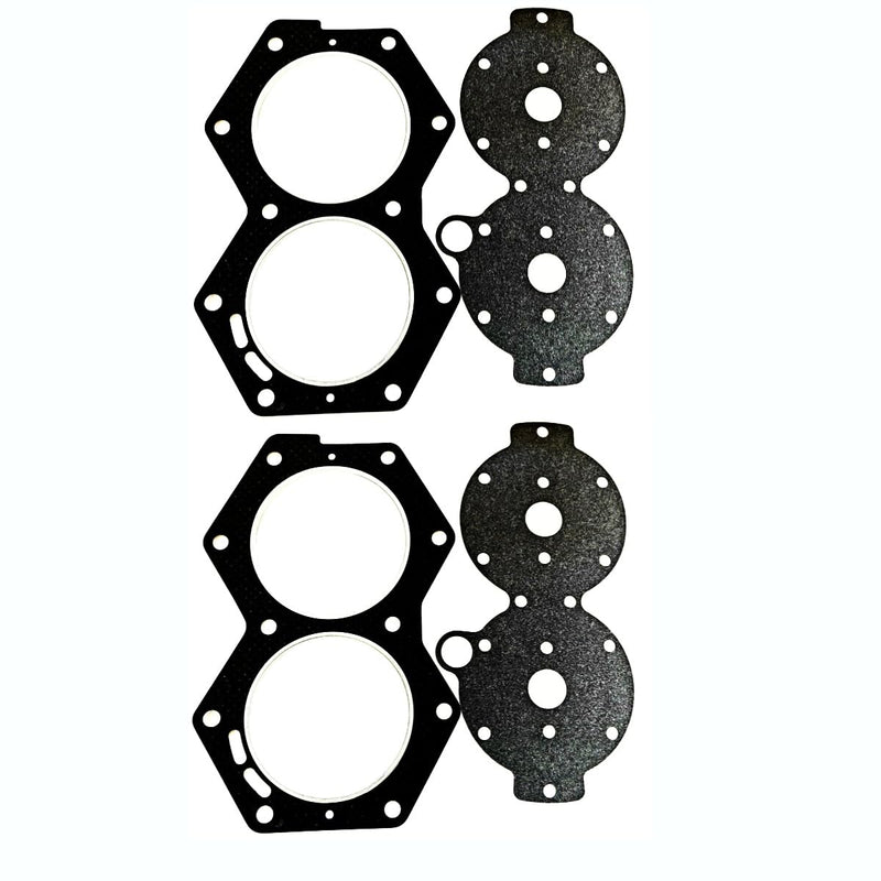 Replacement 318358 318335 Head and Cover Gasket Fits Johnson Evinrude V4 85 88 90 100 110 112 115 135 140 HP Engines（2 Sets）