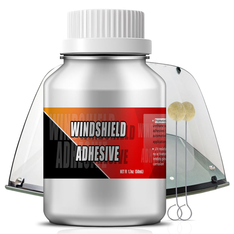 Single Step Primer for Windshield Replacement - Automotive Primer with Daubers - Adhesion Promoter Automotive - Windshield Urethane Adhesive, UV Resistant, High Performance Adhesion - Black - 50 mL / 1.7 fl oz 1.7 Fl Oz (Pack of 1)