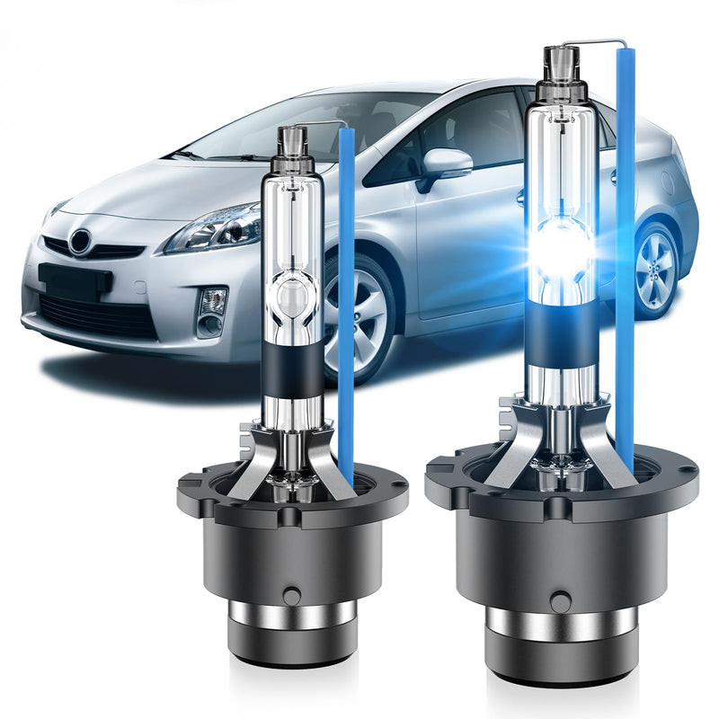 Fit for Toyota Prius 2006 2007 2008 2009 D4R Xenon HID Headlight Bulbs,350% Brightness,High Low Beam Light Bulb,8000K White Blue,Plug and Play,Pack of 2 D4R-8000K