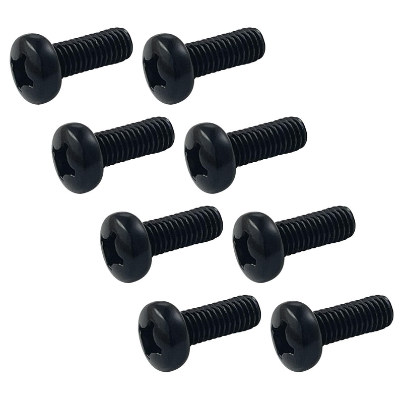 Rear License Plate Screws Black Compatible with Toyota 4Runner Camry Highlander Corolla Honda Pilot Accord CRV Civic Fit Lexus Acura M6-1.0 X 16mm 18-8 Stainless Steel 8 Pack