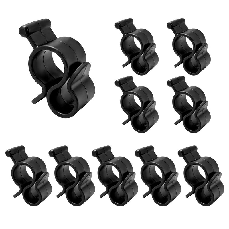 10 PCS Rope Light Awning Clip, Durable Plastic S Clip Hook Slides into Awning Roller Bar Channel, Multi Purpose Mini Ceiling Hooks for Camper/Trailer Rope Lights RV Lights Awnings