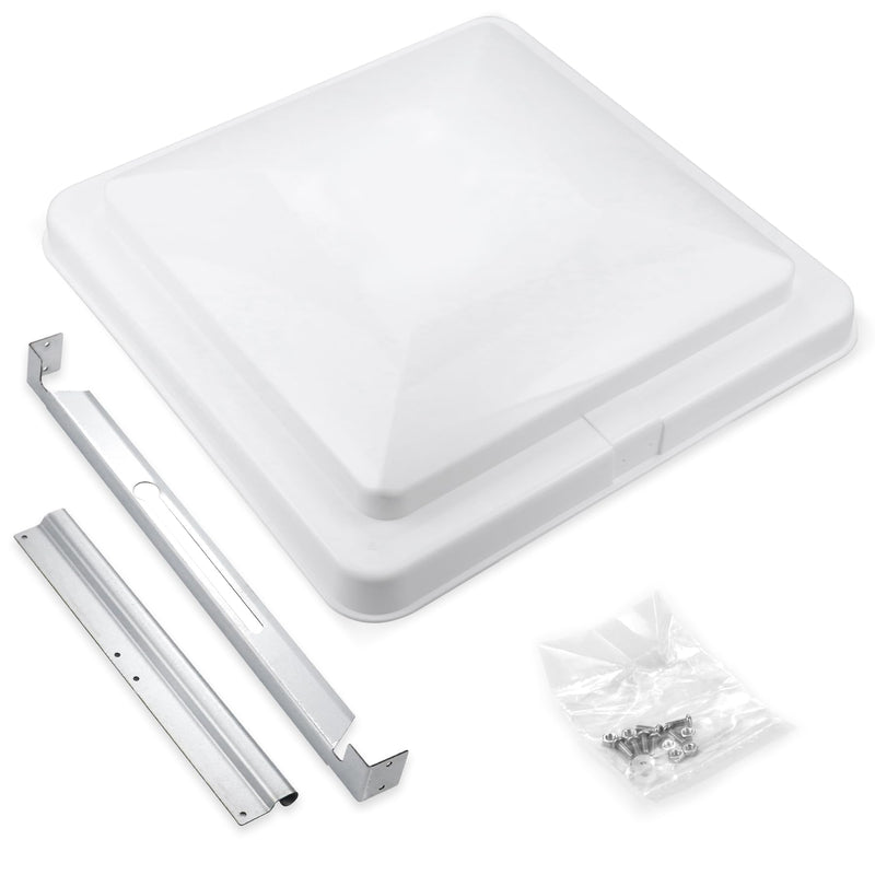 RV Vent Cover 14" Roof Vent Lid for Universal RV, Trailer, Camper, Motorhome Roof Replacement Ceiling Vent Covers, Plastic Square Skylight Cover Liftable, 1 Pack White