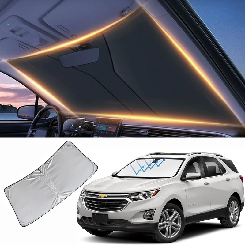 Windshield Sun Shade for Chevy/Chevrolet Equinox Front Window Shades Cover for 2010-2025 Equniox Windshield Sun Visor Protector Car Accessories for chevy Equinox 2010-2025
