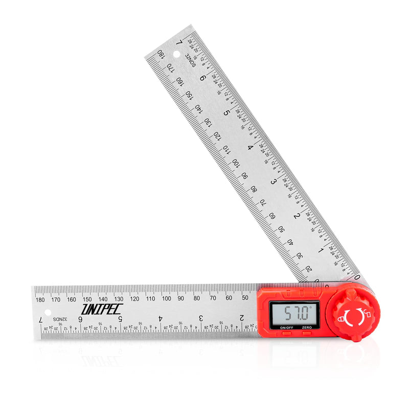 Digital Angle Finder Protractor, Angle Finder Ruler,Stainless steel 7inch 200mm, Angle Measuring Tool for Woodworking,Carpenter,Construction,DIY Measurement (Stainless Steel) Stainless Steel