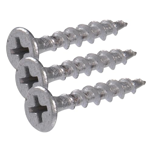 Hillman 40400 Galvanized Phillips Drive Deck Screw, 6 X 1-Inch, 300 Pack, 1 inches, No Color 1 inches (Pack of 3)