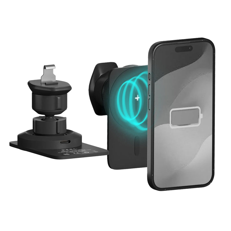 PEEL Magnetic Wireless Car Charger (Black) | Compatible with MagSafe Devices, 15W Fast Wireless Charging, Adjustable Vent Mount for iPhone 17/16/15/14/13/12