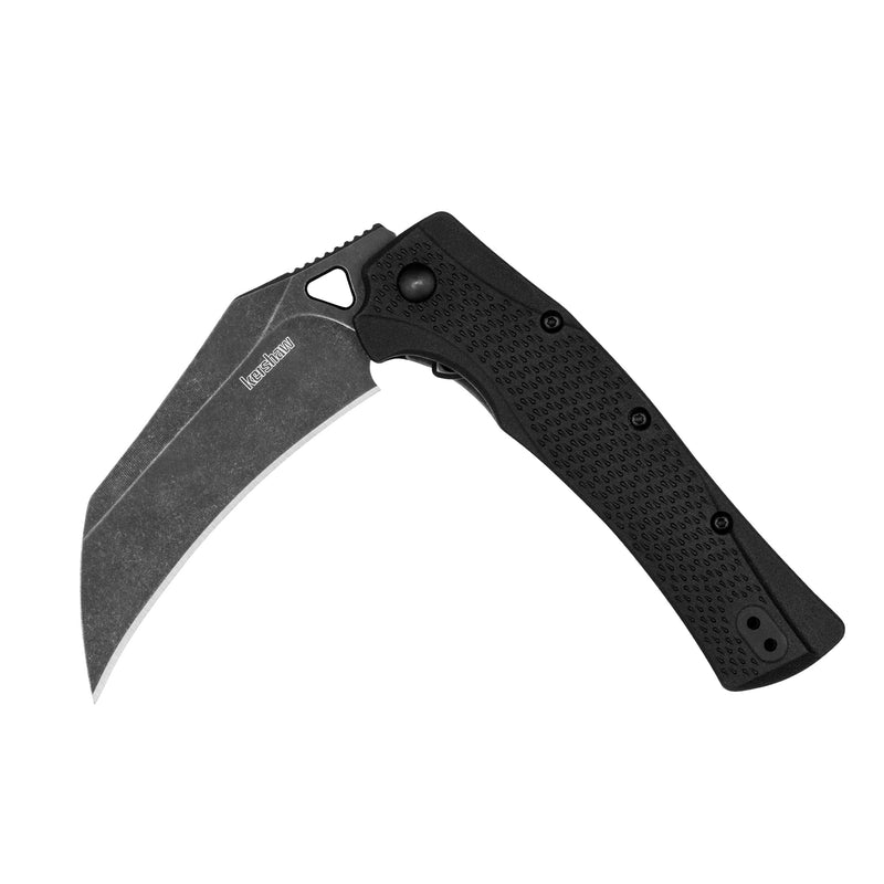 Kershaw Dawnstar Pocket Knife, Black, 3.5 Inch Stainless Steel Hawkbill Blade, EDC with Assisted Opening, Reversible Pocketclip, Everyday Carry Pocket Knife for Men and Women