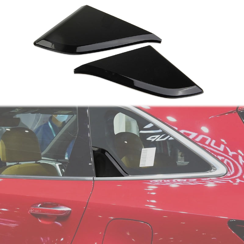 Korlot Side Window Louvers Shades Cover Trim Blinds Accessories for 2021-2025 KIA Sorento (Glossy Black) Glossy Black