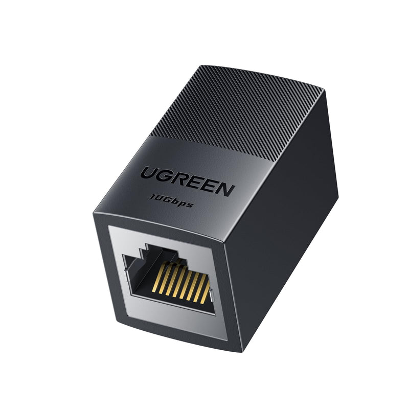 UGREEN Ethernet Extender 10Gbps,2 Pack Ethernet Coupler with PoE Support, 328ft Long Distance Extend, Compatible with Cat8 Cat7 Cat6 Cat5 Cable, Black 2