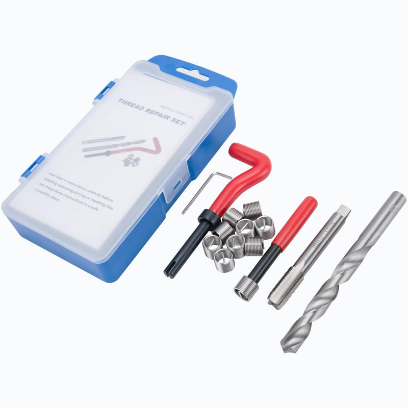 5/16-18 in Thread Repair Kit, SAE Helicoil Thread Repair Kit with HSS Drill and Stainless Inserts for All Metals, Composites, Polymers and Other Materials 5/16-18 In