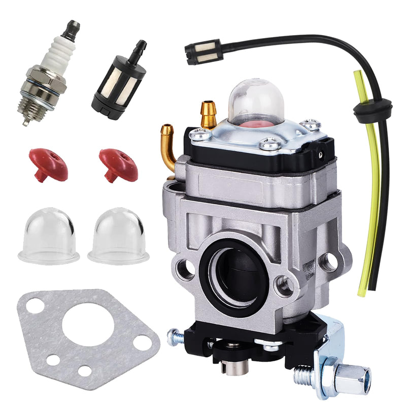 63022 Carburetor for Harbor Freight 52cc 2HP Predator Earth Auger 63022 with Primer Bulbs Spark Plug Gasket Fuel Line Carb Kit, Replace 63022 56257 57341 52cc 63022