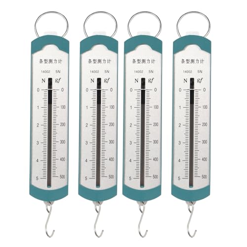 5N Spring Dynamometer, Premium Plastic Meter for Physics Mechanical Experiment with Adjustable Pointer and Scale Plate, Compact Lightweight Design