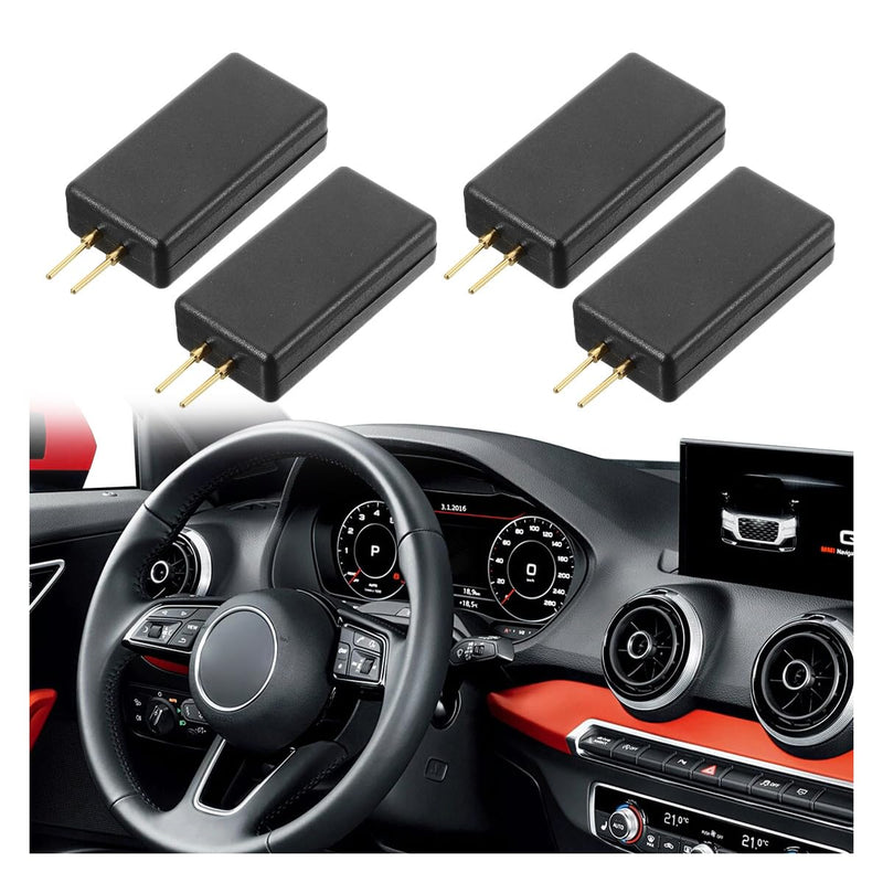 Car SRS Airbag Simulator Tester, 12V 2-Pin Airbag Bypass Resistor Testing Instrument, Car Airbag Inspection Tool, Auto Airbag Diagnostic Scanner Fault Finding Repair Tool for Truck SUV (4PCS) 4PCS