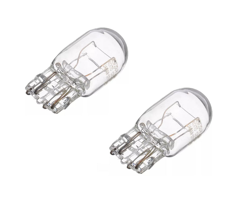 2 PCS T20 7443 1891 21/5W Clear Glass Turn Signal Stop Brake Tail Light-Bulbs - DRL Indicator Light Micro Bulb Parts, Automotive Universal Lighting Accessory, for Cars (White)