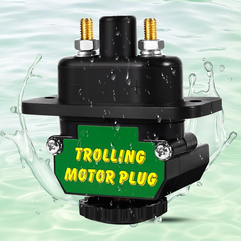 Trolling Motor Plug 027-0004-KIT DC to DC Power Connector, Tolling Motor Quick Connect for Onboard Marine 12V to 48V DC Power Connection With Gaskets, 80 AMP Capacity (L-shaped and Linear)