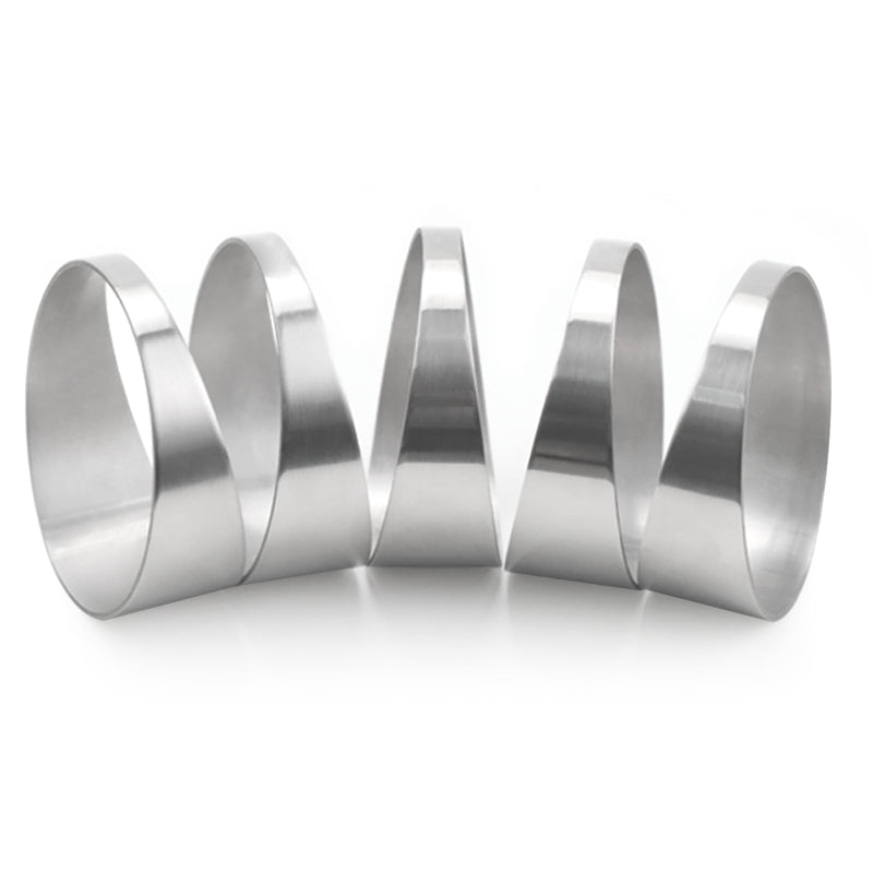 A-KARCK 304 Stainless Steel Pie Cuts, 3'' Exhaust Pipe with Laser Cut 5 Pcs（polishing） 3.0inch