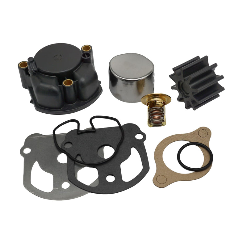 Boat Marine 984461 Water Pump Impeller Kit with 383307 Thermostat Kit for OMC Cobra 4.3 5.0 5.7 5.8 7.5 L 1986-1993 Stern Drive Replace 18-3348 18-3677