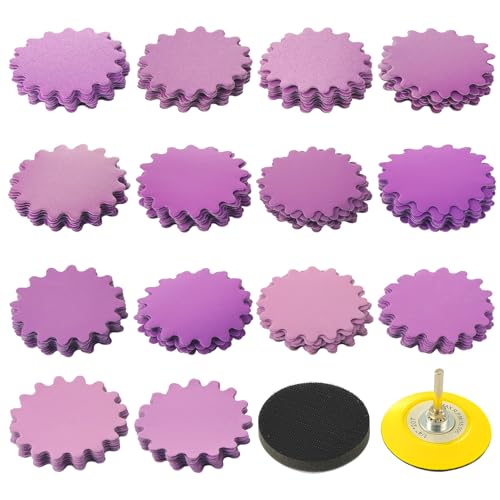 MAXMAN 3" Sanding Discs 152Pcs, 80-10000 Grit Wavy Sand Paper, for Drill Grit(80-10000)