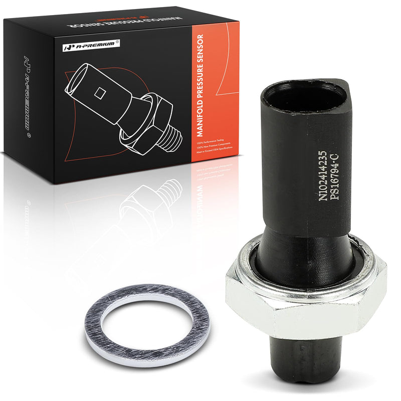 A-Premium Oil Pressure Sensor Compatible with Volkswagen VW Jetta, Passat, Golf, Tiguan, Beetle, CC, Touareg, Eos, EuroVan & Audi A3, A4, A6, A8, Q3, RS4, RS6, S4, S6, S8, TT Quattro & Bentley