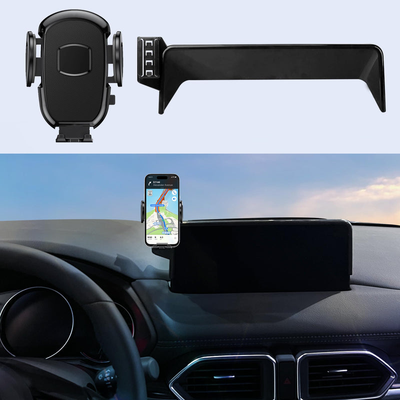 Car Phone Holder Mount Fit for Mazda CX-5 2021-2024(Only fits for 10.25-inch Screen), Car Dashboard Mount,Thick Cases Friendly Fit for iPhone/Android and All Smartphones CX5 2021-2024 10.25-inch