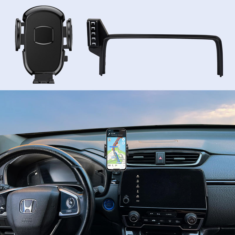 Car Phone Holder Mount for Honda CRV CR-V 2017-2025, Compatible with 4.7-7 Inch Phones, Thick Cases Friendly, 360 Rotatable, Automatic Buttons, Dashboard Mount CRV 2017-2025