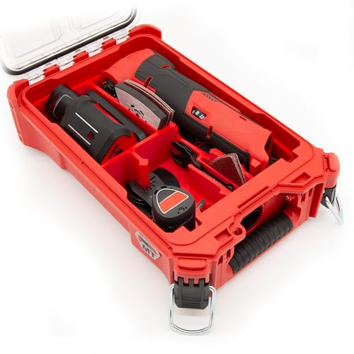 Packout Compact Tool Organizer for 2526-20 M12 Fuel Brushless Milwaukee Oscillating Multi-Tool, Accessories and Batteries for Enhanced Protection. "BOX AND TOOLS NOT INCLUDED"