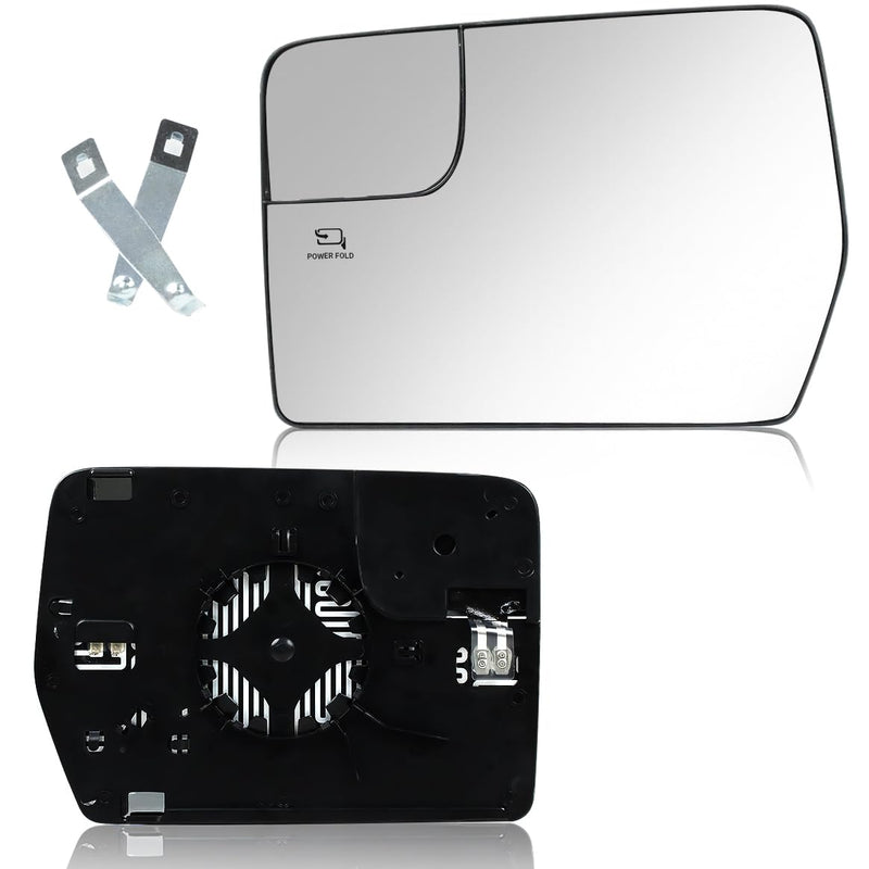 Driver Left Side Power Heated Mirror Glass for Ford F-150 2011 2012 2013 2014 - OEM Replacement for BL3Z-17K707-E Driver Side (Left)